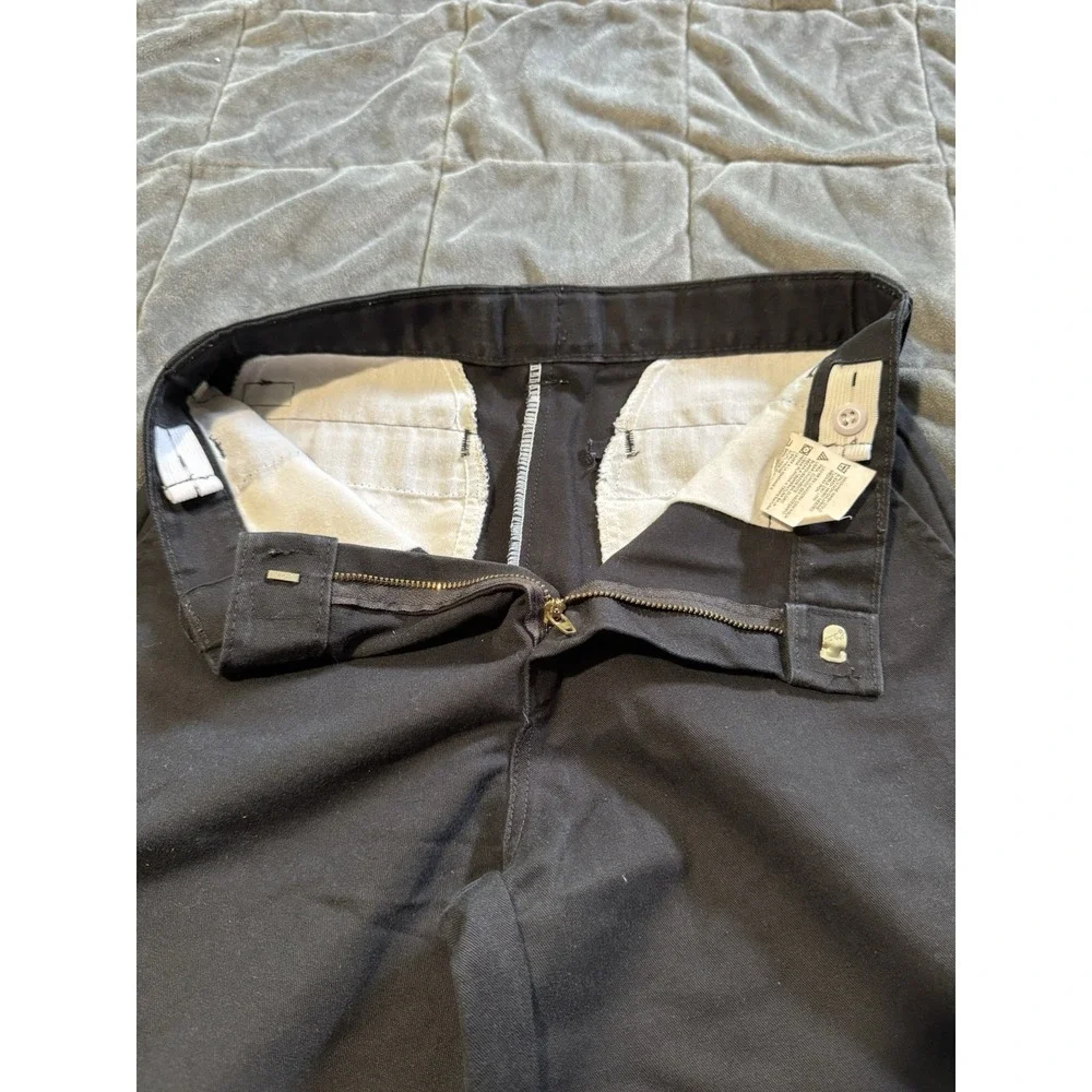 Boys Dickies Pants Size 14 Reg 2 Pair Black Uniform Adjustable Waist Knee Wear